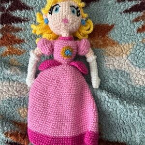 Handmade crochet princess peach plush